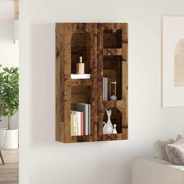 Függő szekrény polcokkal Öreg fa 59 x 20 x 100 cm Faanyag
