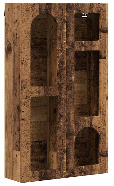 Függő szekrény polcokkal Öreg fa 59 x 20 x 100 cm Faanyag