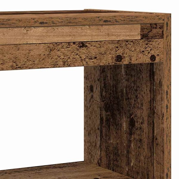 Könyvespolc polcokkal Öreg fa 80 x 30 x 198 cm Faanyag