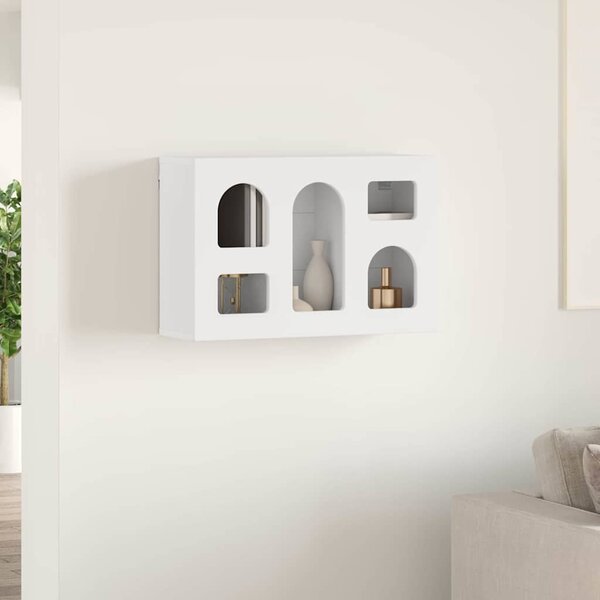 Függő szekrény polcokkal Fehér 60 x 20 x 40 cm Faanyag