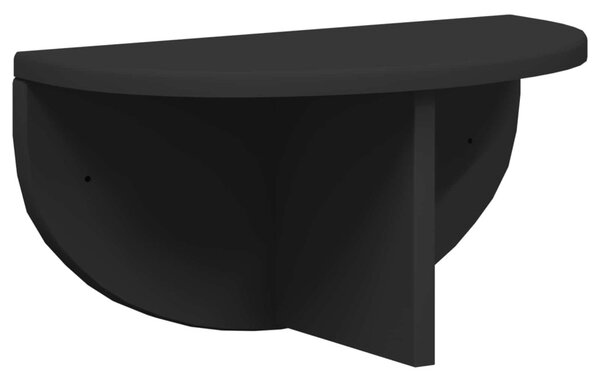Falpolc Falra szerelhető Fekete 38 x 19 x 19 cm Szerelt Fa