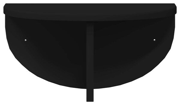 Falpolc Falra szerelhető Fekete 38 x 19 x 19 cm Szerelt Fa