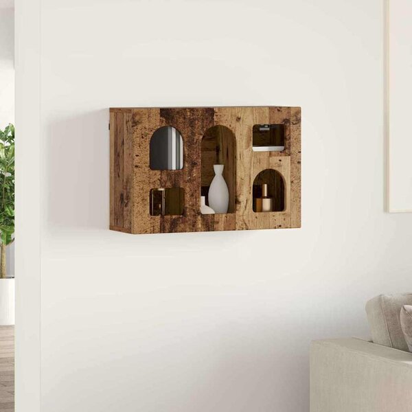 Függő szekrény polcokkal Öreg fa 60 x 20 x 40 cm Faanyag