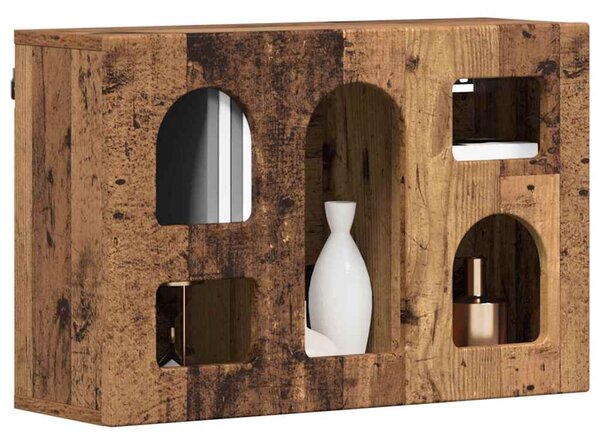 Függő szekrény polcokkal Öreg fa 60 x 20 x 40 cm Faanyag