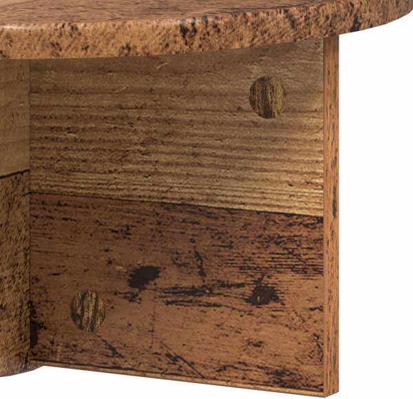Falpolc Falra szerelhető Öreg fa 38 x 19 x 19 cm Faanyag