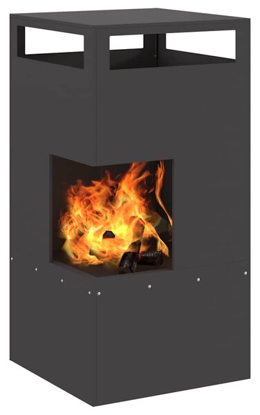 Tűzgyújtó tál Fekete 50 x 50 x 100 cm Időjárásálló acél