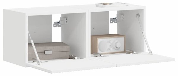 TV Fali Szekrény 2 pcs Fehér 60 x 31 x 29.5 cm Faanyag
