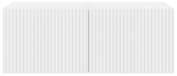 TV Fali Szekrény 2 pcs Fehér 60 x 31 x 29.5 cm Faanyag