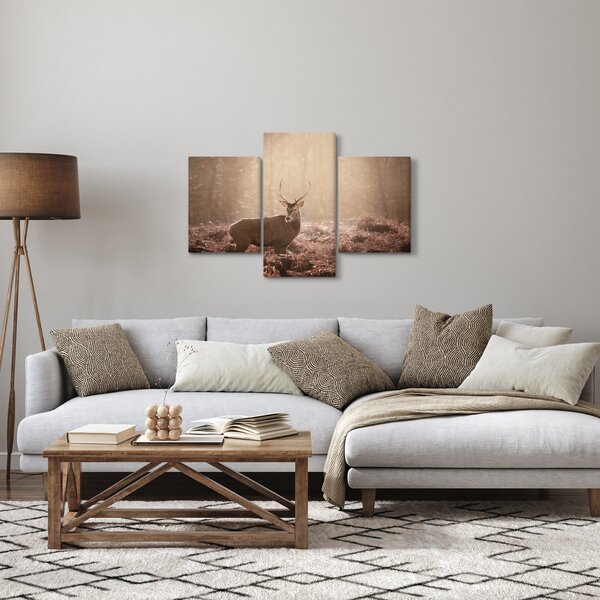 Kép - Szarvas az erdőben (90x60 cm)