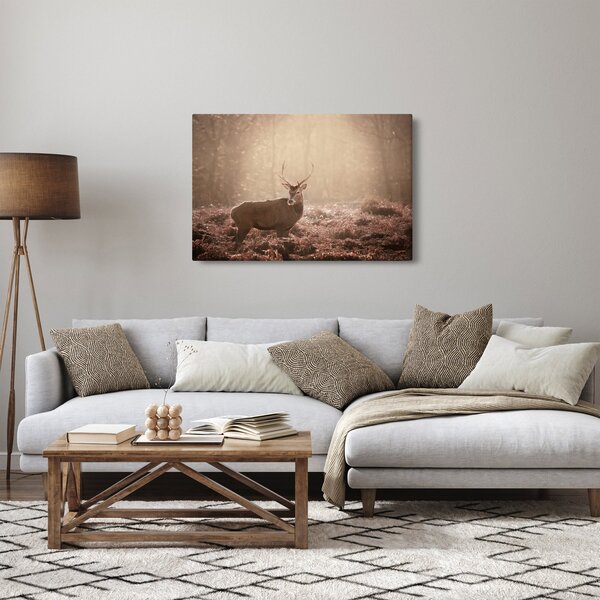 Kép - Szarvas az erdőben (90x60 cm)