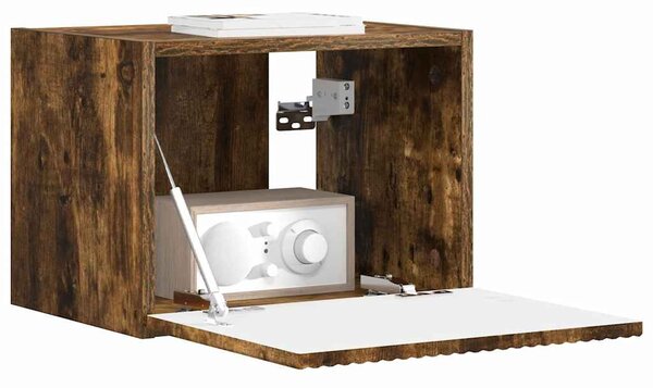 TV Fali Szekrény 39 x 31 x 29,5 cm Füstölt tölgy Szerelt Fa
