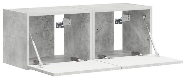 TV Fali Szekrény 2 pcs Beton 60 x 31 x 29.5 cm Faanyag