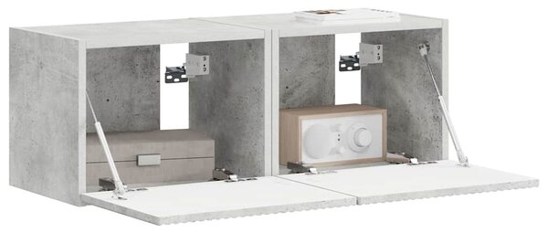 TV Fali Szekrény 2 pcs Beton 60 x 31 x 29.5 cm Faanyag