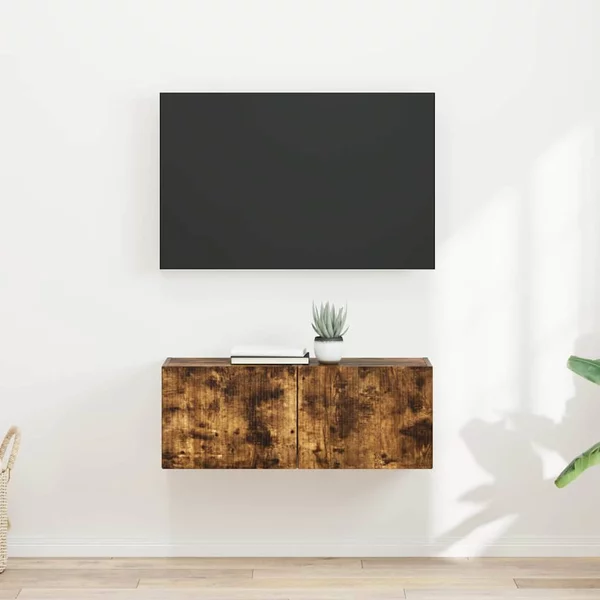 TV Fali Szekrény 2 pcs Füstölt tölgy 39 x 31 x 29,5 cm Faanyag