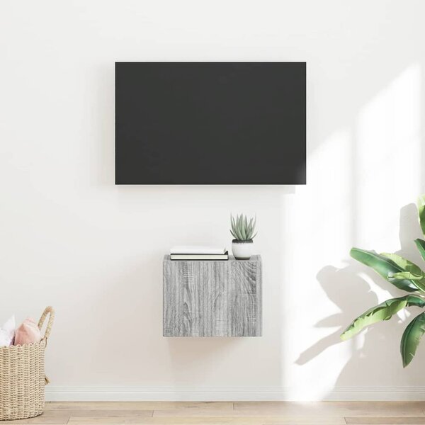 TV Fali Szekrény 39 x 31 x 29,5 cm Szürke Sonoma Szerelt Fa