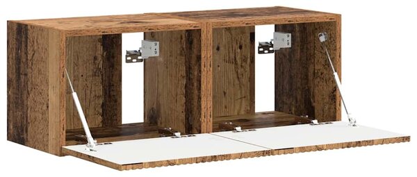 TV Fali Szekrény 2 pcs Öreg fa 60 x 31 x 29.5 cm Faanyag