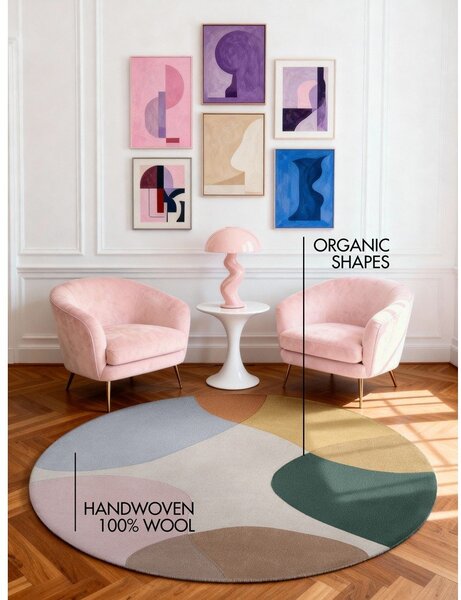 Kézi szövésű gyapjú kerek szőnyeg ø 200 cm Hackney Clarissa – Ted Baker