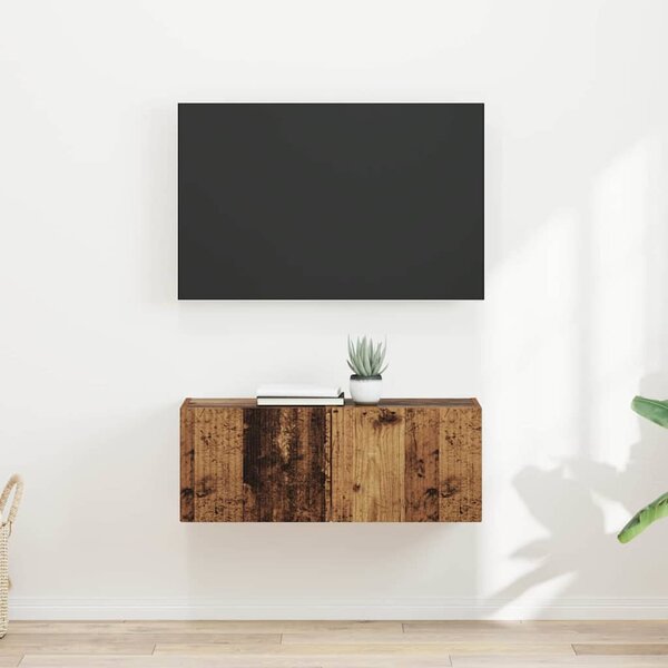 TV Fali Szekrény 2 pcs Öreg fa 60 x 31 x 29.5 cm Faanyag