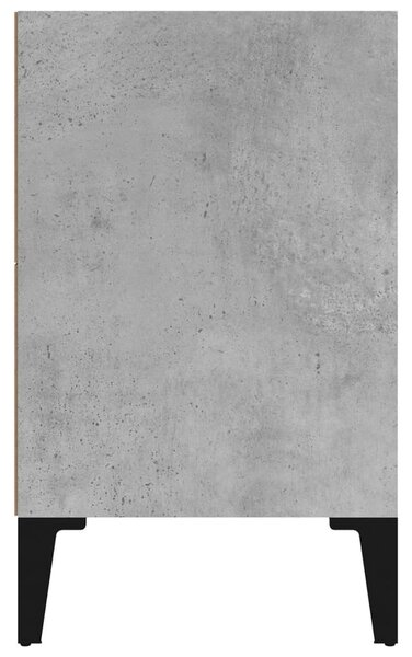 Betonszürke éjjeliszekrény fém lábakkal 40 x 30 x 50 cm