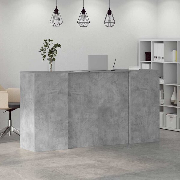 Recepciós pult betonszürke 200x50x103,5 cm szerelt fa