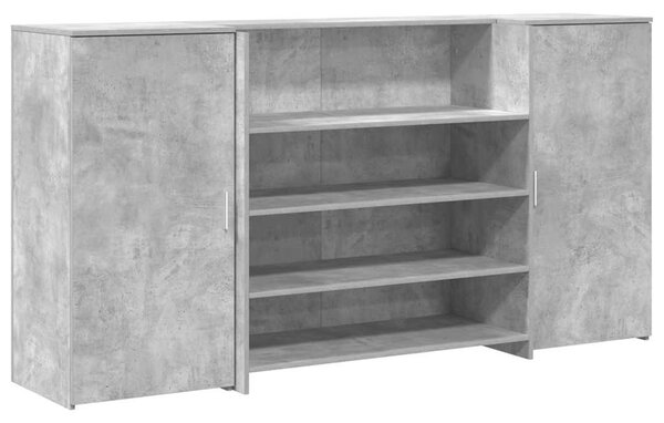 Recepciós pult betonszürke 200x50x103,5 cm szerelt fa