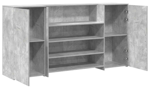Recepciós pult betonszürke 200x50x103,5 cm szerelt fa