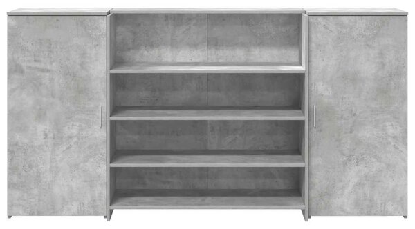 Recepciós pult betonszürke 200x50x103,5 cm szerelt fa