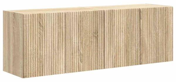 TV Fali Szekrény 2 pcs Sonoma tölgy 59,5 x 31 x 40 cm Faanyag