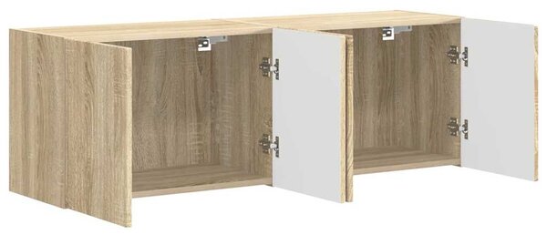 TV Fali Szekrény 2 pcs Sonoma tölgy 59,5 x 31 x 40 cm Faanyag