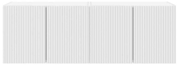 TV Fali Szekrény 2 pcs Fehér 59,5 x 31 x 40 cm Faanyag