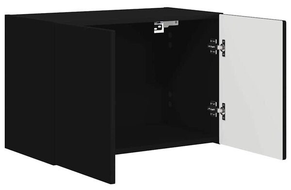TV Fali Szekrény Fekete 59,5 x 31 x 40 cm Faanyag