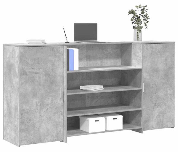 Recepciós pult betonszürke 200x50x103,5 cm szerelt fa
