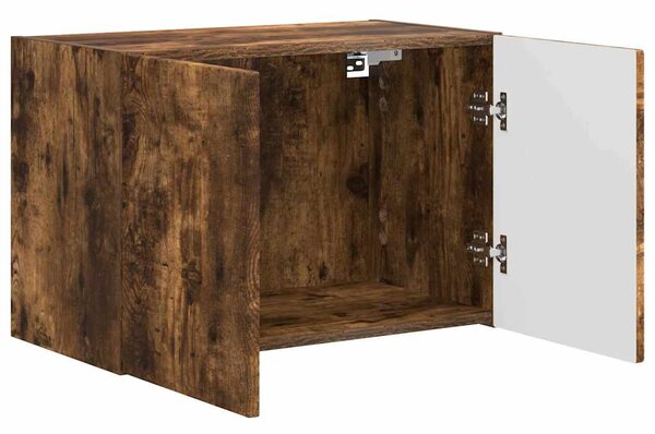 TV Fali Szekrény 59,5 x 31 x 40 cm Füstölt tölgy Szerelt Fa