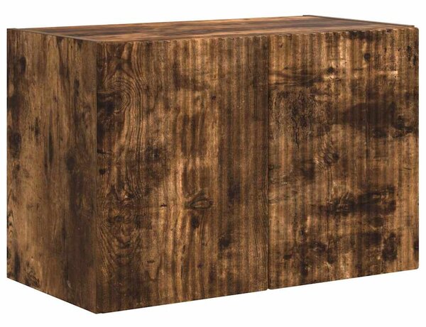TV Fali Szekrény 59,5 x 31 x 40 cm Füstölt tölgy Szerelt Fa