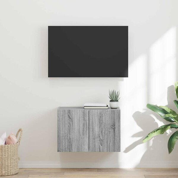 TV Fali Szekrény Szürke Sonoma 59,5 x 31 x 40 cm Faanyag