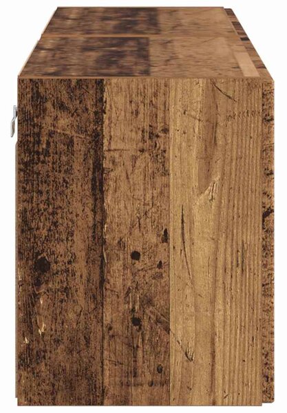 TV Fali Szekrény 2 pcs Öreg fa 59,5 x 31 x 40 cm Faanyag