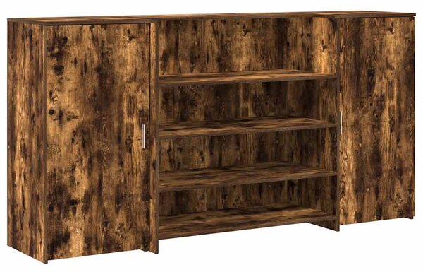 Recepciós pult füstös tölgy 200x50x103,5 cm szerelt fa