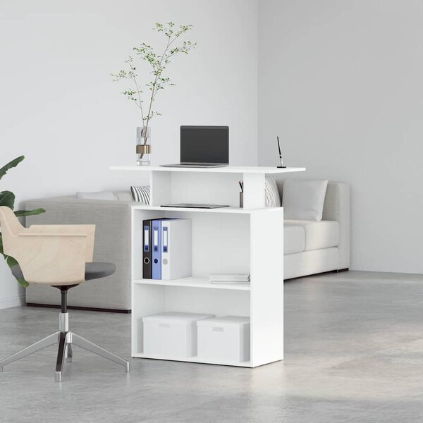 Recepciós pult fehér 100x40x104 cm szerelt fa