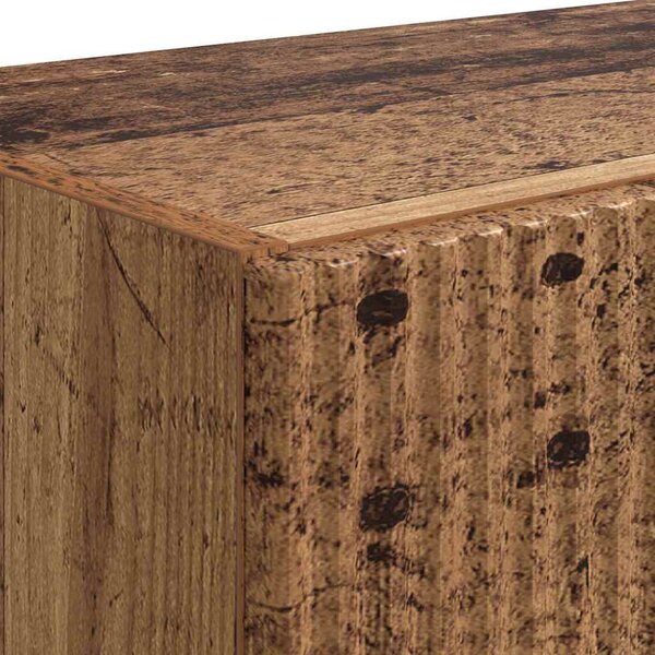 TV Fali Szekrény 2 pcs Öreg fa 59,5 x 31 x 40 cm Faanyag