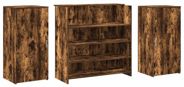 Recepciós pult füstös tölgy 200x50x103,5 cm szerelt fa