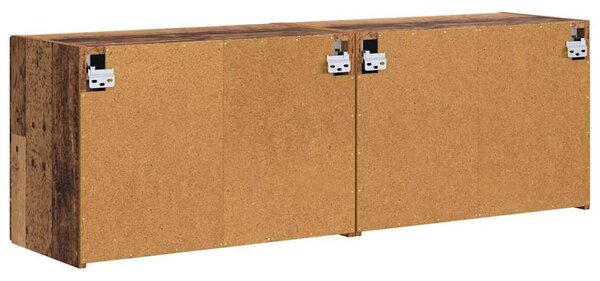 TV Fali Szekrény 2 pcs Öreg fa 59,5 x 31 x 40 cm Faanyag