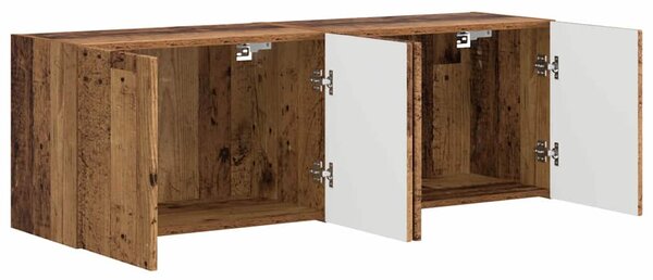 TV Fali Szekrény 2 pcs Öreg fa 59,5 x 31 x 40 cm Faanyag