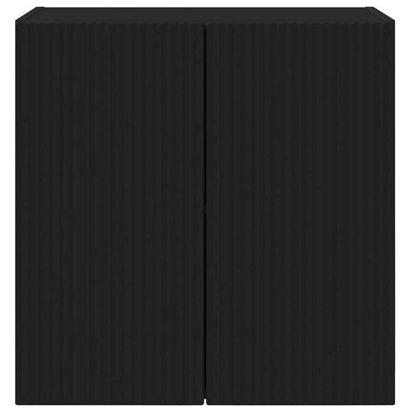TV Fali Szekrény 59,5 x 31 x 60 cm Fekete Szerelt Fa