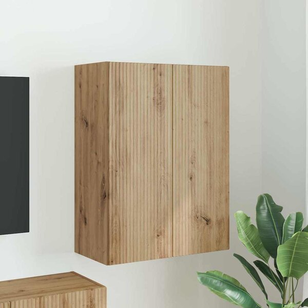 TV Fali Szekrény Fehér 59,5 x 31 x 60 cm Faanyag