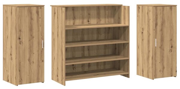 Recepciós pult kézműves tölgy 180x50x103,5 cm szerelt fa
