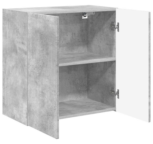 TV Fali Szekrény 59,5 x 31 x 60 cm Beton Szürke Szerelt Fa