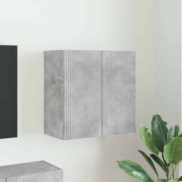 TV Fali Szekrény 59,5 x 31 x 60 cm Beton Szürke Szerelt Fa