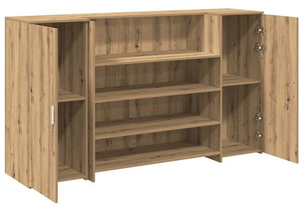 Recepciós pult kézműves tölgy 180x50x103,5 cm szerelt fa