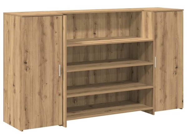 Recepciós pult kézműves tölgy 180x50x103,5 cm szerelt fa