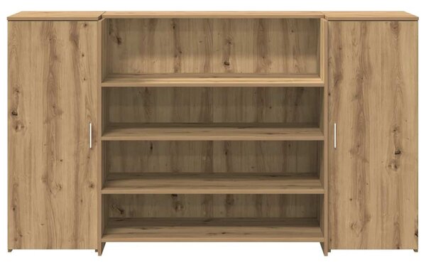 Recepciós pult kézműves tölgy 180x50x103,5 cm szerelt fa